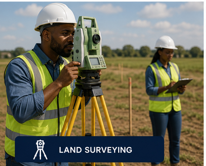 Land surveying illustration
